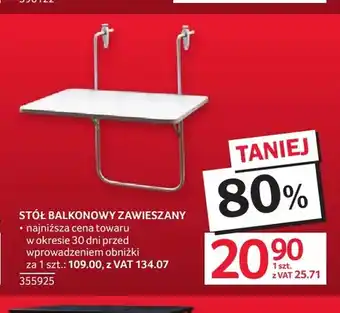 Stół balkonowy zawieszany