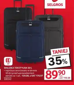Selgros Walizka tekstylna oferta
