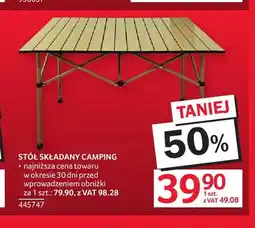 Selgros Stół składany camping oferta