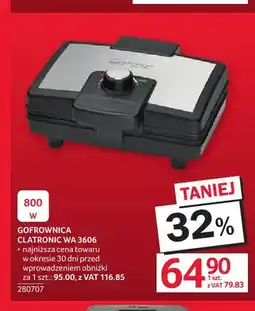 Selgros Gofrownica Clatronic Wa 3606 oferta