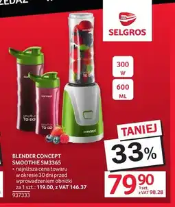 Selgros Blender Concept Smoothie SM3365 oferta