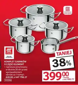 Selgros Komplet garnków 9 części Element Zwilling oferta