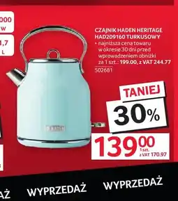 Selgros Czajnik Haden Heritage HAD209160 turkusowy oferta
