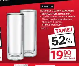 Selgros Komplet szklanek termicznych Mia Ambition 2-pak oferta