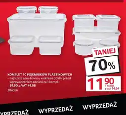 Selgros Komplet 10 pojemników plastikowych oferta