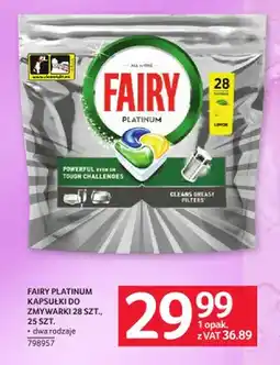 Selgros Kapsułki do zmywarki Fairy Platinum oferta