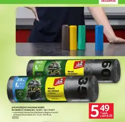 Selgros Worki na śmieci z taśmą Jan Niezbędny Magnum oferta
