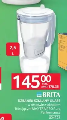Selgros Dzbanek szklany filtrujący Brita Glass oferta