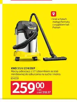 Selgros Odkurzacz Kärcher Kwd 3 S V-17/4/20/F oferta