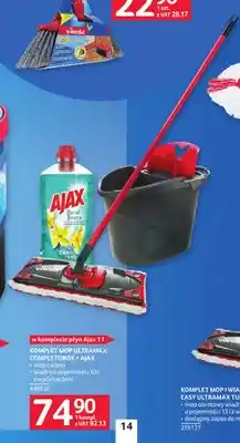 Selgros Zestaw mop Ultramax Completobox Vileda + płyn Ajax oferta