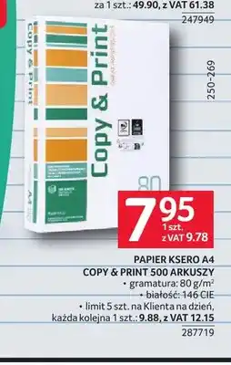 Selgros Papier ksero A4 Copy & Print 500 arkuszy oferta