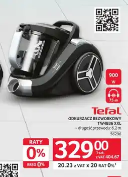 Selgros Odkurzacz bezworkowy Tefal TW4B36 Xxl oferta