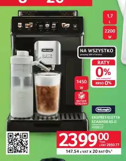 Selgros Ekspres do kawy DeLonghi Eletta ECAM450,65.G oferta