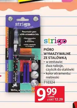 Selgros Pióro wymazywalne ze stalówką Strigo oferta