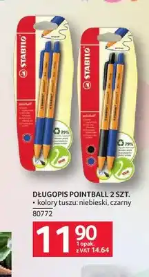 Selgros Długopis Pointball Stabilo niebieski 2-pak oferta