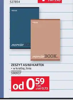 Selgros Zeszyt A5/60 kartek oferta