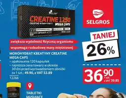 Selgros Monohydrat kreatyny Olimp Creatine Mega Caps oferta
