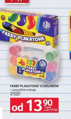 Selgros Farby plakatowe 12 kolorów Astra oferta