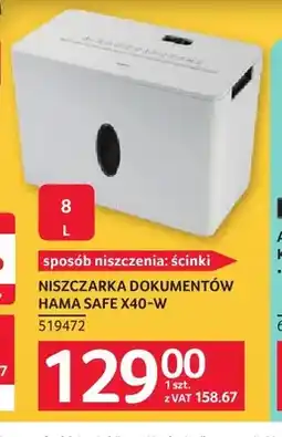 Selgros Niszczarka dokumentów Hama Safe X40-W oferta