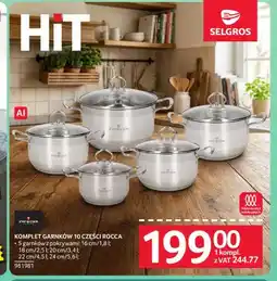 Selgros Komplet garnków Zwieger Rocca 10 części oferta