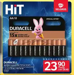Selgros Baterie alkaliczne Duracell Aa 12-pak oferta