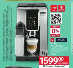 Selgros Ekspres ciśnieniowy DeLonghi Dinamica ECAM350,50.SB oferta