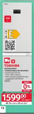 Selgros Chłodziarko-zamrażarka Toshiba GR-RB449WE oferta