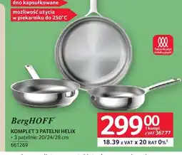 Selgros Komplet 3 patelni BergHOFF Helix oferta