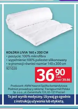 Selgros Kołdra Livia 160x200 cm oferta