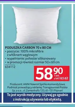 Selgros Poduszka Carbon 70x80 cm oferta