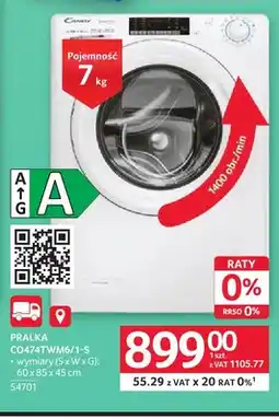 Selgros Pralka Candy CO474TWM6/1-S oferta