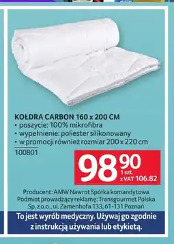 Selgros Kołdra Carbon 160x200 cm oferta