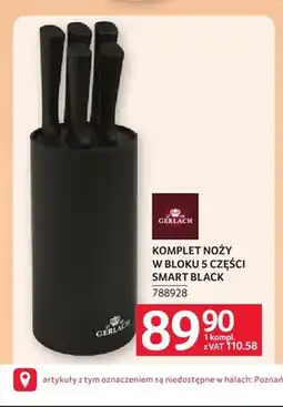 Selgros Komplet noży w bloku 5 części Smart Black Gerlach oferta