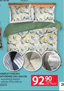 Selgros Komplet pościeli satynowej 160x200 cm oferta