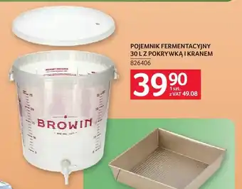 Pojemnik fermentacyjny z pokrywką i kranem 30 l Browin