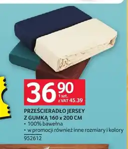 Selgros Prześcieradło jersey z gumką 160x200 cm oferta