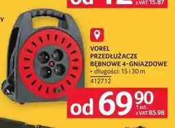 Selgros Przedłużacz bębnowy 4-gniazdowy Vorel oferta