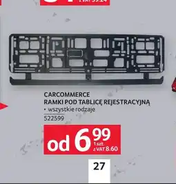 Selgros Ramka pod tablicę rejestracyjną Carcommerce oferta