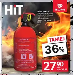 Selgros Gaśnica 1 kg Bc oferta