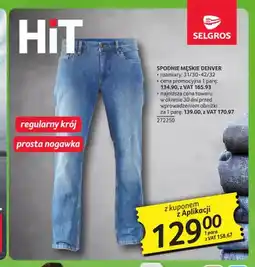Selgros Spodnie męskie Denver oferta