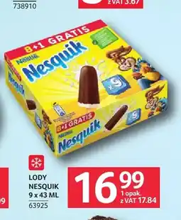 Selgros Lody Nesquik 9-pak oferta