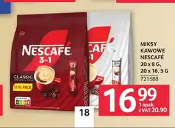 Selgros Kawa rozpuszczalna Miks kawowy Nescafé 3in1 Classic oferta