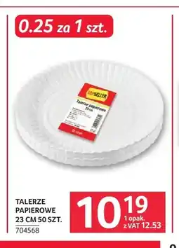 Selgros Talerze papierowe 23 cm Topseller oferta