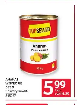 Selgros Ananas w puszce w syropie plastry Topseller oferta