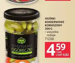 Selgros Ogórki konserwowe korniszony Smak oferta