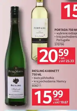 Selgros Wino białe Peter Mertes Riesling Kabinett oferta