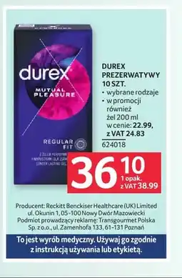 Selgros Prezerwatywy Durex Mutual Pleasure oferta