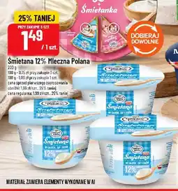 Polomarket Śmietana Mleczna Polana 12% oferta