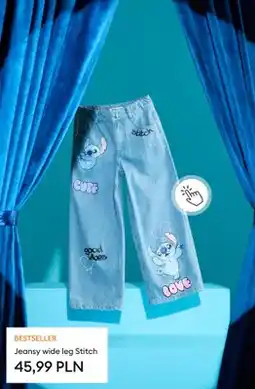 Sinsay Jeansy wide leg Stitch oferta