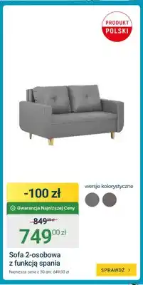 ERLI Sofa 2-osobowa z funkcją spania oferta